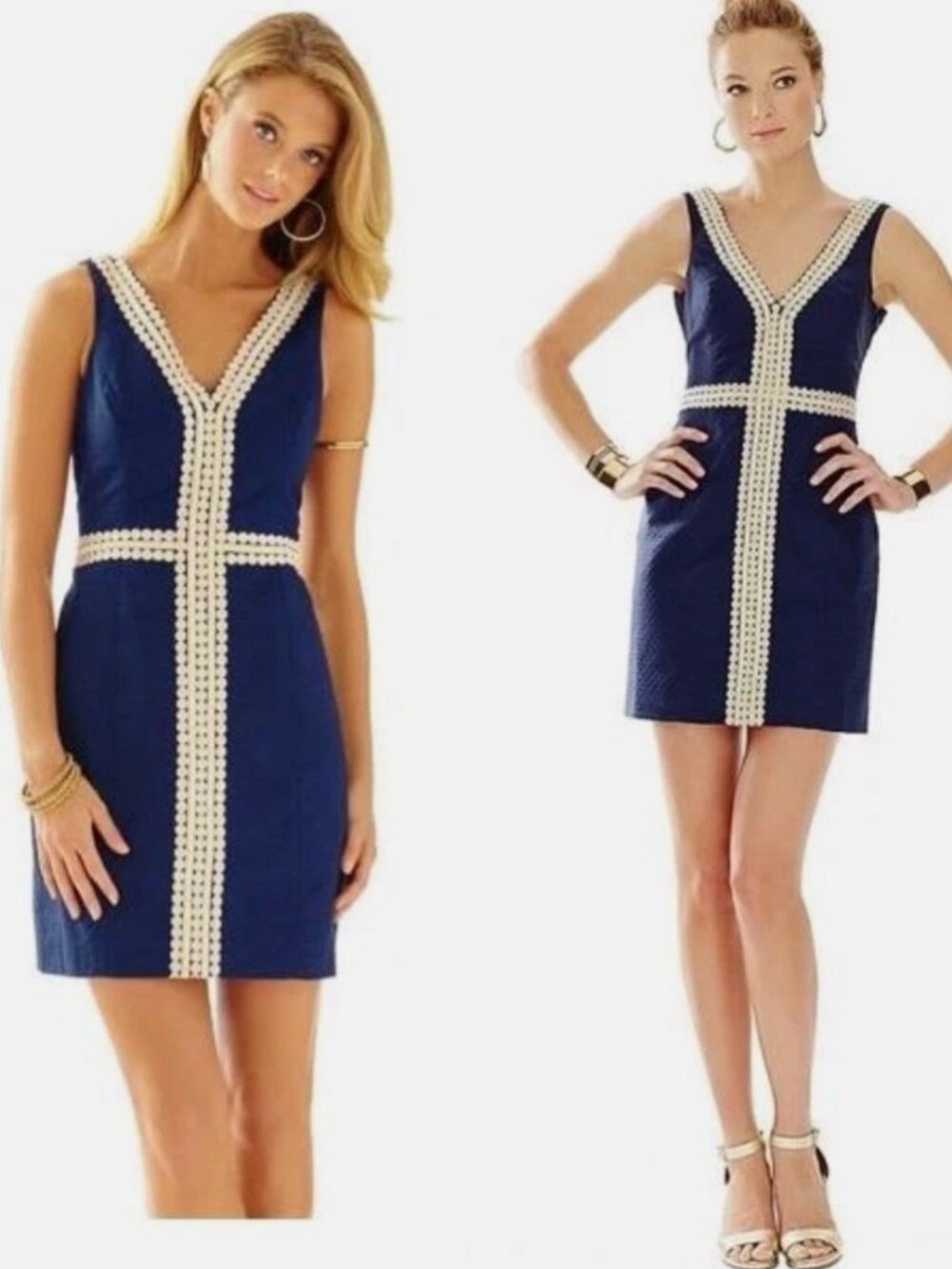 Lilly Pulitzer Bentley Shift Dress in Navy Blue Size 10